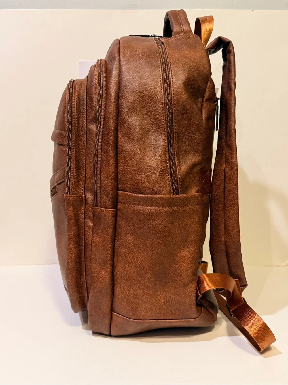 NWT Latmap Vegan Leather Casual Laptop Backpack - Brown